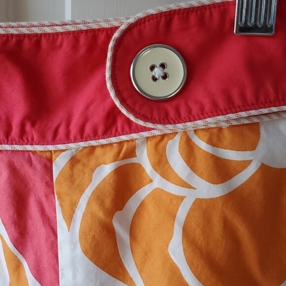 LL BEAN SHELL SKIRT PINK ORANGE SIZE 8 COTTON VINTAGE Y2K MERMAID BARBIE PREPPY - Picture 3 of 5